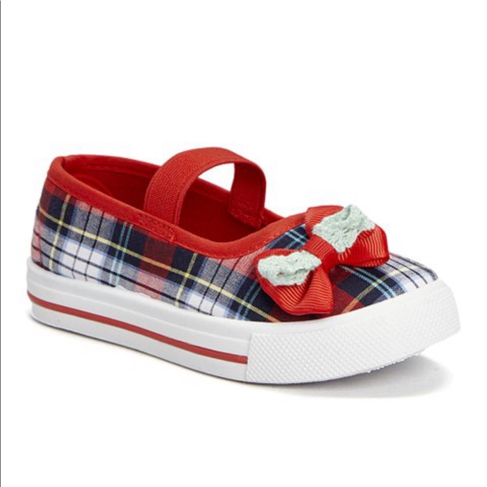 Mine Red Plaid Bow Sneaker